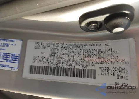 2004 Toyota Sienna Ce z USA, uszkodzony, nr VIN 5TDZA23C14S195518